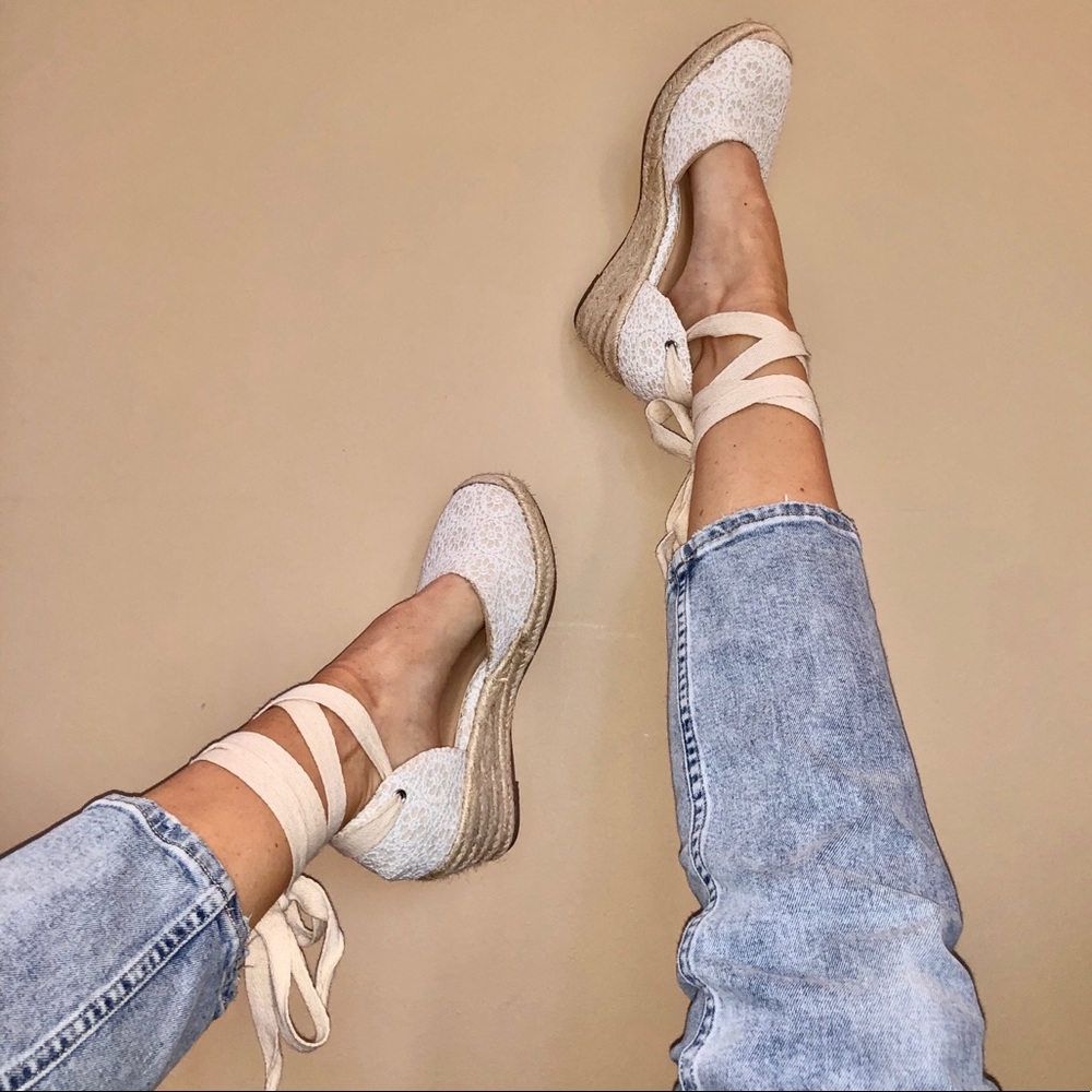 Urban Outfitters Espadrilles with White Crochet